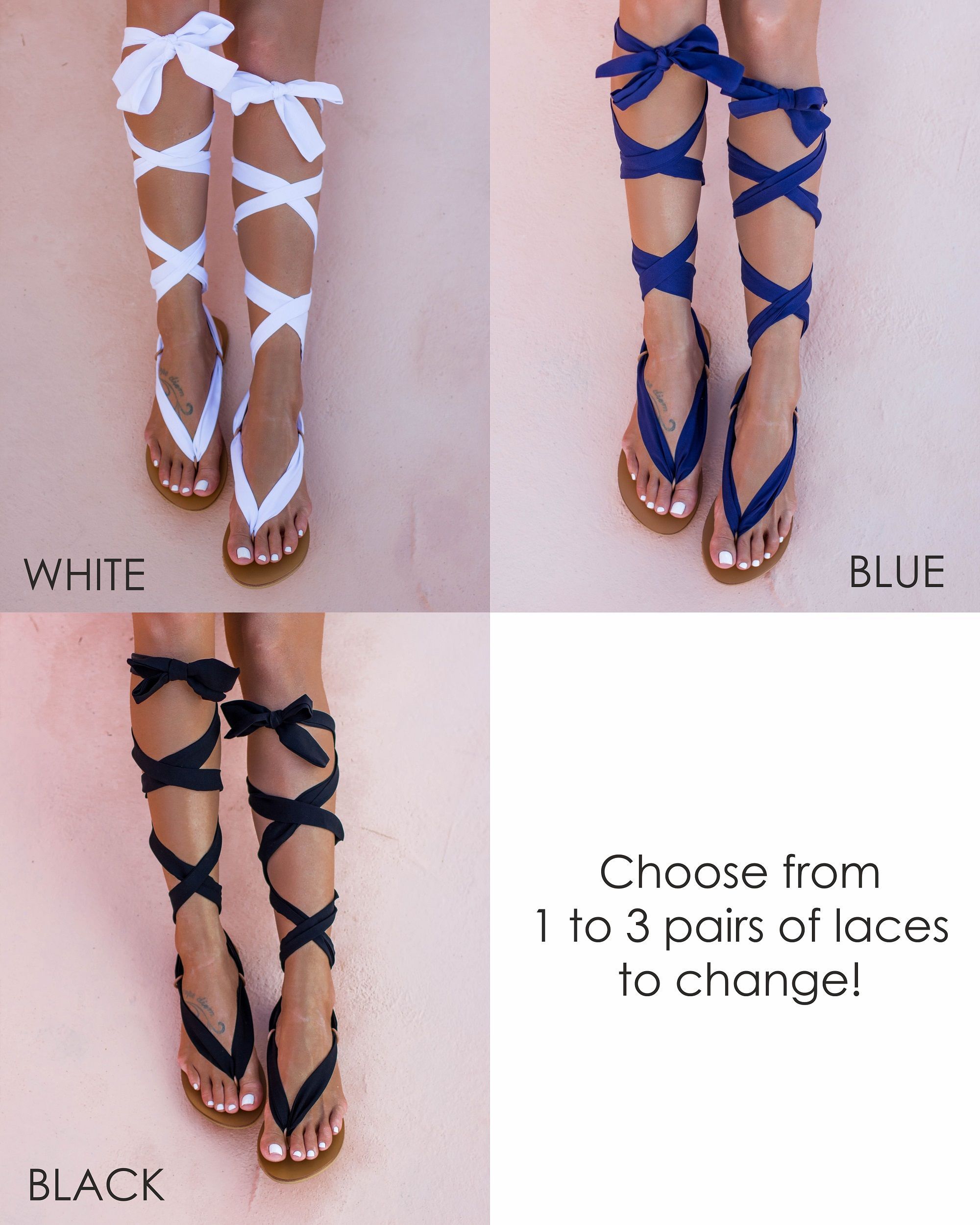 Ribbon gladiator sales sandals